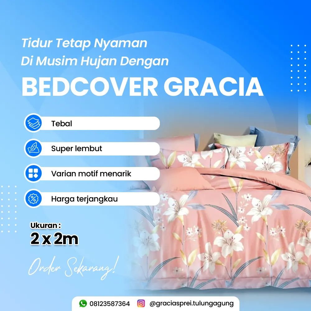 <p>Kini kami menyediakan Bedcover dengan kain sepu