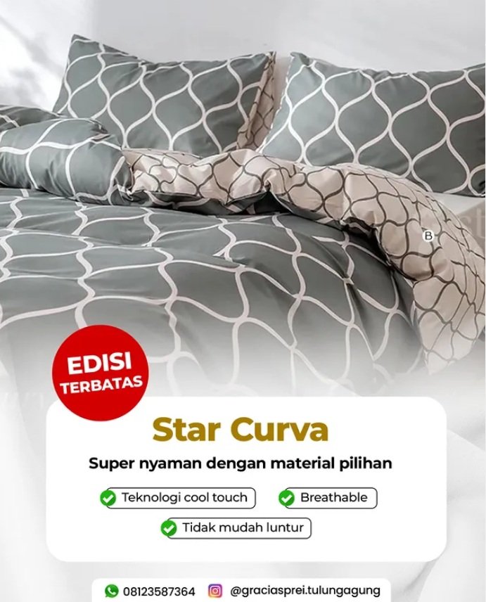 <p>Cukup ganti sprei ke Star Curva edisi terbatas 