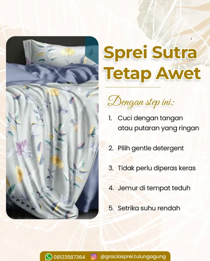 <p>Sprei sutra bisa tetap cantik dan nyaman dipaka