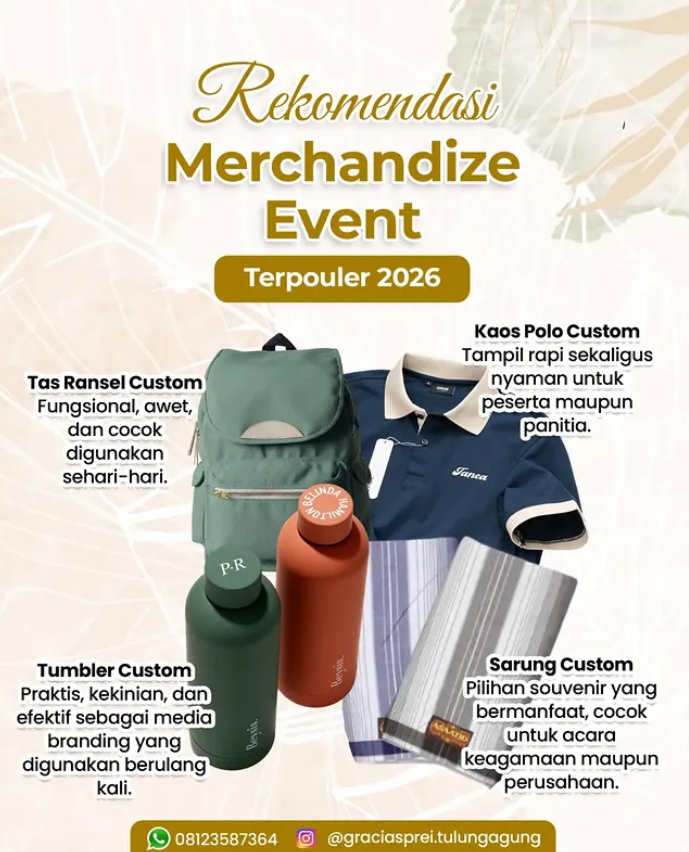 <p>Merchandise yang tepat bikin acara makin berkes